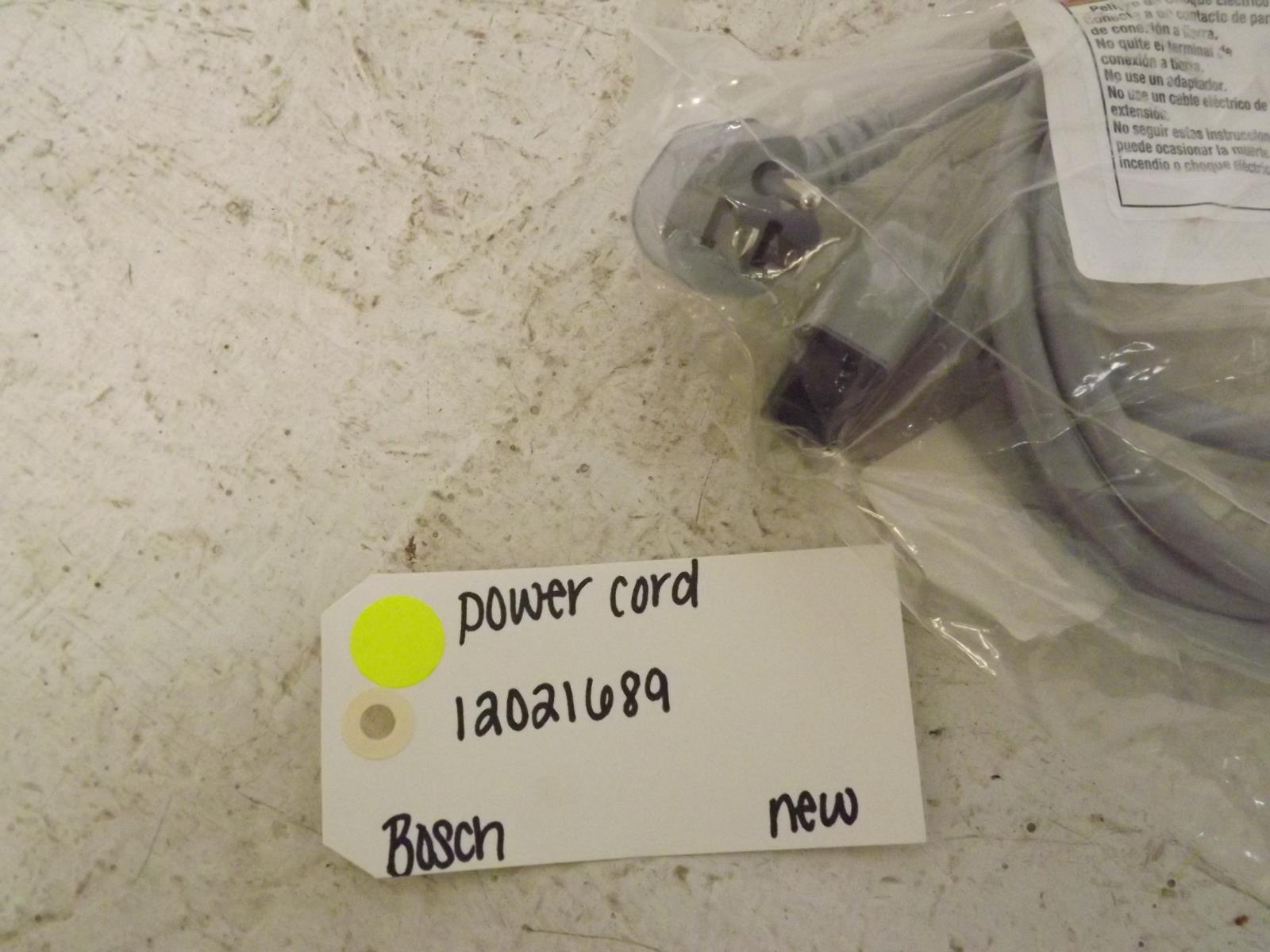 Bosch Dishwasher 12021689 Power Cord New Bosch Dishwasher 12021689 Power Cord New